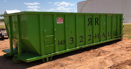 Roll-Off Container at a Construction site from Red River Waste Management